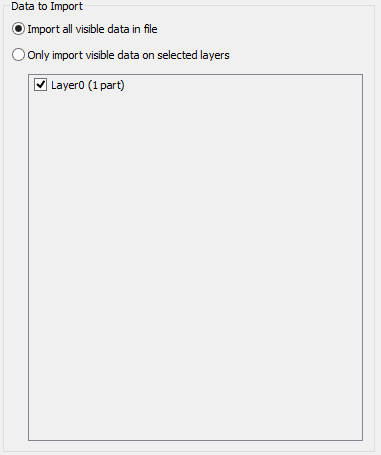 Data To Import Section